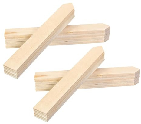 GARIOUANS 50 Pezzi Etichette in Legno per Piante Aromatiche e Piantine Marcatori Resistenti con Punta Affilata Doppia Faccia Adatte per Giardinaggio e Semenzai Etichette Compatte per Piante