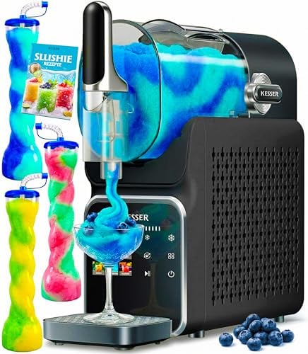 KESSER Slush - Macchina per la casa – Slush Ice Maker 2 l – per slush, cocktail gelato, frappè, frappè, frappé e succo congelato – in 25 minuti & con 6 programmi, con 3 tazze e ricettario, colore