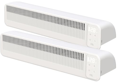 Sichler Haushaltsgeräte Heizkörperlüfter: 2er-Set automatische Heizkörper-Akku-Ventilatoren, 3-stufig, 41cm, USB (Heizkörperventilatoren, Heizkörperlüfter Ventilator, Verstärker)
