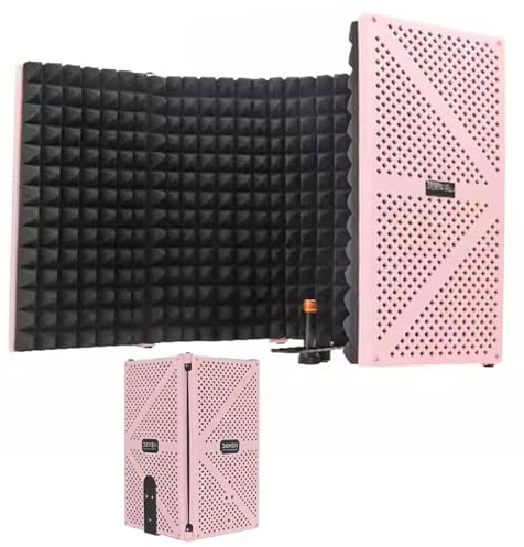 Portable Soundproof Acoustic Foam Panel for Microphone, Desktop Recording Booth Box for Home Music Practice and Noise Reduction