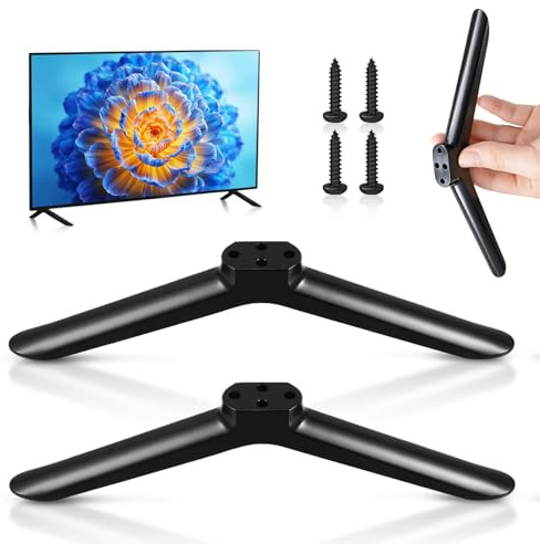 WUIOWPPIC Universal TV Stand Legs TV Stand Base Pedestal Feet for 32-65LED | TV Legs Non-Slip Plastic TVs Feet with Screws Replacement Television Stand for Most LCD/LED/Plasma Flat Screen TVs