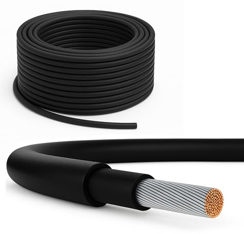 PremiumX Solarkabel 30m 6mm² H1Z2Z2-K - 1500V DC Solar Kabel - verzinntes Kupfer - UV-beständig & flexibel - PV Solarleitung für Solaranlage, Modul, Wechselrichter - Schwarz - inkl. 0% MwSt.