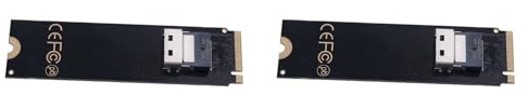 Onchdbfhuu 2X M.2 NVMe to Slimline SAS SFF-8654 Adapter NGFF M.2 M Key to SFF 8654 Adapter Card SFF-8654 Converter Card
