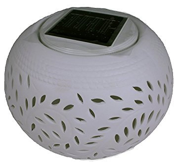 Solar Filigree Table Light - White