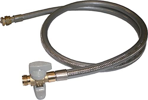 BANIDES ET DEBEAURAIN - Robinets Gaz - ROAI - M / M - Robiflex - Flexible 1.50 m et Bouchon - Diamètre 15 x 21 mm - Argent