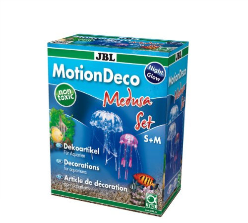 JBL Motion Deco Medusa Set Pink 60453 Dekorfiguren Qualle 2erSet, beweglich für Aquarien S/M Pink/Weiß
