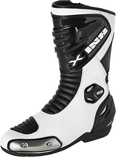 IXS Scarpe Moto Stivali Lunghi X Sepang Bianco/Nero 44 Unisex Sportivi Tutto L'Anno Microfiber/Sintetico, 44 EU