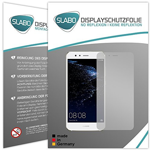 Slabo 2 x Displayfolie für Huawei P10 Lite Displayschutzfolie Zubehör No Reflexion MATT