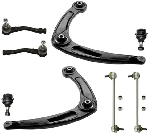 2x Querlenker 2x Traggelenk 2x Koppelstange 2x Spurstangenkopf Vorderachse für Citroen Berlingo (B9) + Kasten (B9) für Peugeot Partner Kasten + Partner Tepee