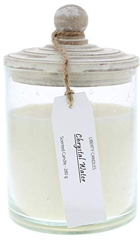 Liberty Candles Scented Candle, Inspiration Collection 10oz Chrystal Water Bubble Glass Jar White Soy Wax Blend Candle