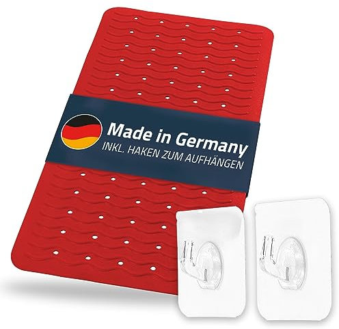 Ridder Anti Slip Bath mat, 100% Synthetic Rubber, red, 38 x 72 cm