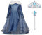URAQT Kostüm Mädchen, Kleid mit Krone und Zauberstab, Kostüm Kinder Prinzessin Cosplay für Karneval Verkleidung Hochzeit Halloween Party (140CM)