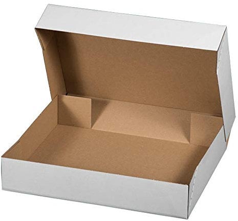 Klappdeckelkarton weiß, Klein 400 x 300 x 80 mm Schachtel Karton 20 Stück