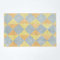 Homescapes Badematte rutschfest, waschbarer bunter Badteppich, 100% Baumwolle, Antirutsch Badvorleger mit Harlekin-Muster, Große Duschmatte im Pastell Farben 50 x 80 cm, gelb und grau