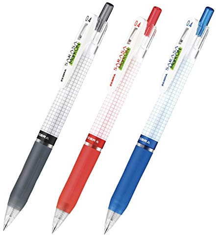 Zebra Sarasa Mark on Gel Ink - Penne a sfera da 0,5 mm, colore inchiostro (nero, blu, rosso)