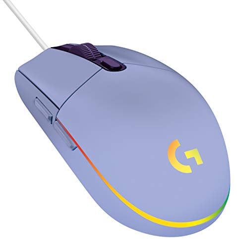 Logitech G203 Gaming-Maus mit anpassbarer LIGHTSYNC RGB-Beleuchtung, 6 programmierbare Tasten, spieletauglicher Sensor, Abtastung mit 8.000 DPI, Geringes Gewicht - Lila