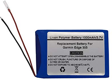 3,7 V 1000 mAh Ersetzen Akku für Garmin Edge 305，361-00025-00,Ersetzen GPS Navigator-Batterie