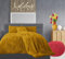 Comfort Collections Teddy Hug & Snug Cuddles Fleece Duvet Quilt Cover Bedding Set With Matching Pillowcase Warm and Cosy Ochre Bedding Set King 230cm x 220cm Approximately.