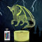 CooPark Drachen 3d nachtlicht, Drachen lampe 16 Farben ändern sich mit Fernbedienung Kinderschlafzimmerdekor als Weihnachtsfeiertag Geburtstagsgeschenke für Jungen Mädchen