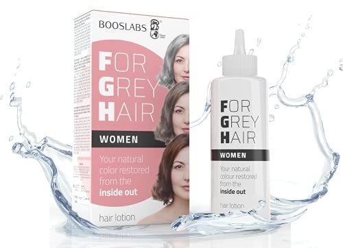 BOOS LABS For Grey Hair for Women un Producto Capilar Cubre Canas, Alternativa Saludable al Tinte Pelo Mujer, recuperar el color original de cabello