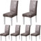 ARNTY Stuhlhussen 4/6er Set, Stuhlbezug Jacquard Esszimmer Stuhlhussen Schwingstühle Universal Hussen für Stühle für Esszimmer, Hotel, Küche, Zeremonie (Grau-Modern, 6 Stück)