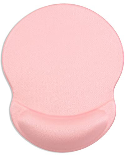 ITNRSIIET Tappetino Mouse Ergonomico con Supporto per il Polso, Tappetino per Mouse in Gel Confortevole, base antiscivolo in PU, per Computer e Laptop, Rosa Rosa