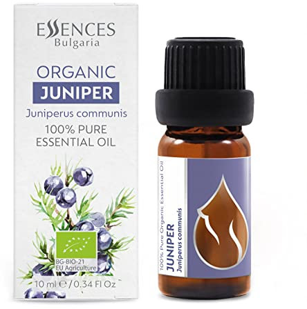 Essences Bulgaria BIO Ätherisches Wacholder Öl 10ml | Juniperus communis | 100% Naturrein | Unverdünnt | BIO-zertifiziert | Spitzenqualität aus Familienbetrieb | Ohne Gentechnik | Vegan