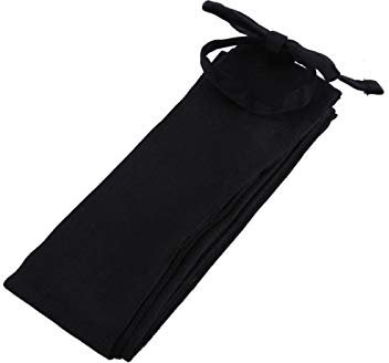 Rod Sleeve,4 Colors Of Cotton Cloth Fishing Rod Sleeve Pole Cover Rod Protector Case Fishing Pole Bag(Black)