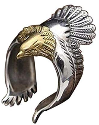 Einzigartiger Fliegender Adler Bikerring cooler Punk Herren Tier Vintage Offener Ring Schmuck Überlegene Qualität und kreativ