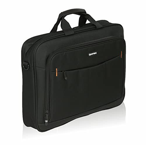 CB CITY BAG Laptop-Schultertaschen, 17 Zoll Laptoptasche, Kompakte Laptoptasche, Tote Bag/Umhängetasche mit Taschen zur Aufbewahrung von Zubehör, Schwarze Laptop-Hülle Notebook-Tasche Männer Frauen
