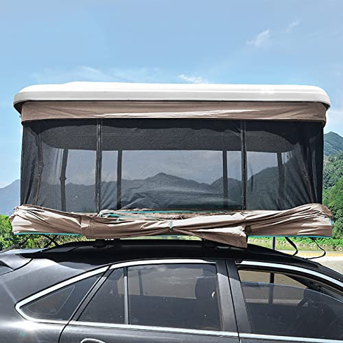Dachzelte für Camping, wasserdichtes Schiebedachzelt Dachzelt LKW SUV Camping-Dachzelt mit Leiter atmungsaktiv großer Raum Outdoor-Reisen Angelanhänger Zelt für 2–3 Personen (Color : Style2)