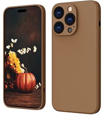 ElestBela iPhone 14 Pro Max Hülle Silikon Case, Ultra Dünn Slim mit Microfiber, Kratzfeste Rundumschutz Case Schutzhülle für iPhone 14 Pro Max 6.7'' 2022 Braun
