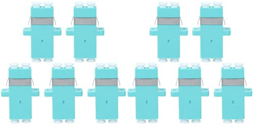TEHAUX 10pièces Adaptateur Fibre Optique LC-LC Duplex Connecteurs Femelles pour Câble Multimode Couplage Fiable pour Systèmes De Communication Et Réseaux Télécoms