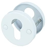 1 Paar weiße Schlüsselrosetten Türbeschlag rund ø 54mm Rosettenpaar Durchzugsschrauben Türrosetten Abdeckrosetten Metallrosetten (Profilzylinder)