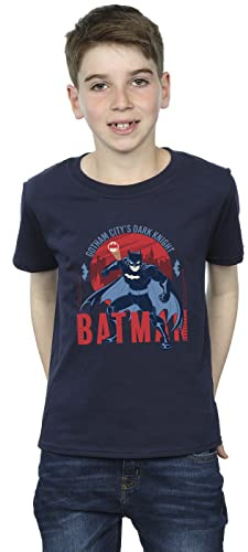 DC Comics Boys Batman Gotham City T-Shirt Navy Blue 5-6 Years
