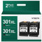 301 Druckerpatronen Schwarz Wiederaufbereitete für HP 301 XL 301XL Schwarz für HP DeskJet 2540 2544 2549 2050a 3050a 3050 3055a für Envy 4500 4502 4504 5530 für OfficeJet 4630 4632 Drucker (2 Schwarz)