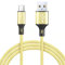 Micro-USB-Kabel, 2 m, 3 A, Android-Ladekabel, Schnellladekabel, Nylon-Ladekabel, kompatibel mit Samsung Galaxy S7/S6 Edge/S5/J7/J5/J3/Note 5/A10, Sony, Huawei, Motorola, Xbox, PS4, Gold
