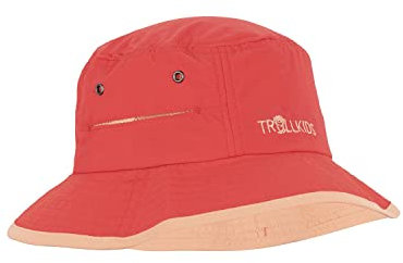 Trollkids Kinder Mütze Trollfjord, Kirschrot/Koralle, Größe 6-12 Years;52-56cm