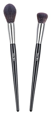 Vela.Yue Pinceaux de Maquillage 2pcs Précis Pinceau Visage pour Correcteur Enlumineur Fixateurs