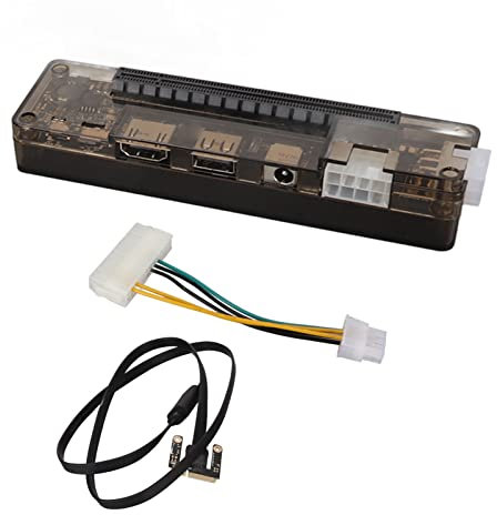 Sxhlseller Station d'accueil de Carte Vidéo Indépendante Externe pour Ordinateur Portable EXP GDC, Base de Carte Graphique Discrète Externe 8/6 Broches pour Mini PCI E