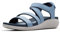 Clarks Femme Glide Hi Ella Sandale, Denim, 38 EU