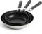 KitchenAid Classic Stainless Steel PFAS-freie Bratpfanne aus Keramik mit Antihaftbeschichtung, 3-teilig, 20 cm, 24 cm und 28 cm, Plattiert, Induktion, Stay-Cool-Griff, Backofenfest bis 160°C, Silber