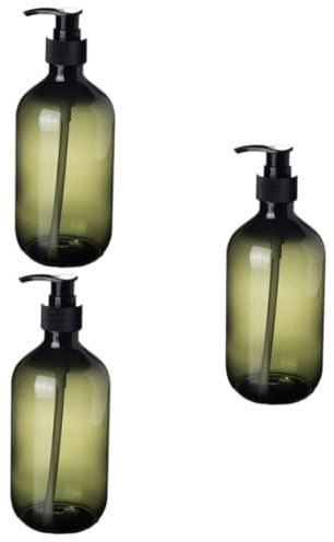 Angoily 3pièces Bouteille De Vide Opaque avec Pompe Flacon Rechargeable pour Lotion Et Vert