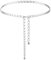 Andibor Damen Taillenkette Einstellbar Taillenkette Metall Body Link Gürtel Für Mädchen Jeans Hosen Kleid(silber)