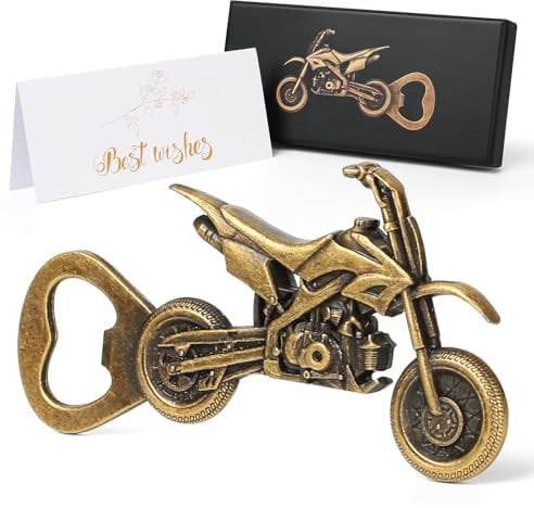 Sheryl&Rain Vintage Motorrad Bier Flaschenöffner, Bier Flaschenöffner, Motorrad Geschenke für Männer, Weihnachtsgeschenke, ValentinstagGeschenk geburtstagsgeschenk für ihn Papa Opa