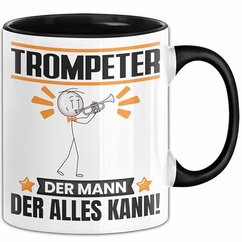 Trompeter Tasse Geschenk für Trompeter Der Mann Der Alles Kann Geschenkidee zum Geburtstag (Schwarz)