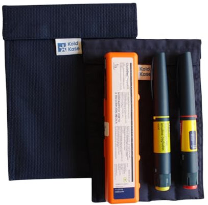 Kold Kase - Nevera para Insulina Portátil Familiar | Azul | Estuche Isotérmico sin Electricidad | Mantiene Medicamentos Frescos en Viajes | Ideal para Uso Familiar | Reutilizable y Versátil