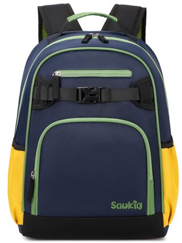 Sawkig Kinder-Rucksäcke für Mädchen und Jungen, leicht, wasserabweisend, Nylon, Büchertasche, Indigo/Mandala-Traum, Medium-15H, Traditionelle Rucksäcke