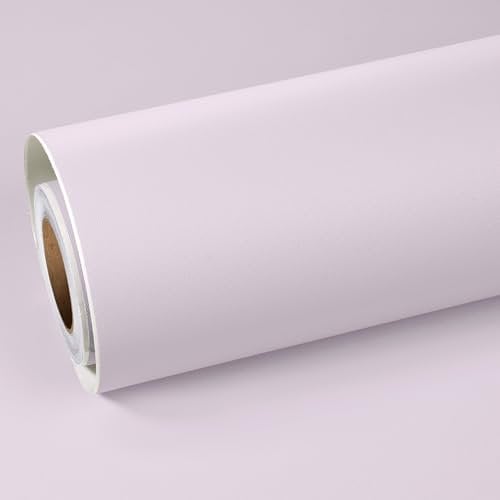 ReWallpaper Folie für Möbel Lila Tapete Selbstklebend Küchenschränke Klebefolie Schrankfolien Selbstklebend Matt Wandtapete Schlafzimmer Bad Hell Lila Tapete für Esszimmer Küche Wand 40cm×3m