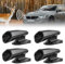 VBGURR 4 Stück Soundgenerator Auto, Wildwarner Für Auto, Auto Deer Whistles, Hirschpfeifen für Auto Zubehör(Schwarz)